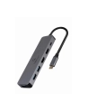 gembird Adapter USB-C Hub USB-C PD HDMI x2 USB 3.0x3 - nr 7