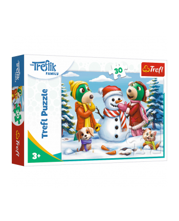 Puzzle 30el Zimowe zabawy Treflików. Rodzina Treflików 18300 Trefl