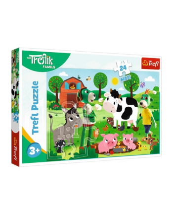 Puzzle 24el Maxi Zimowy czas z Treflikami. Rodzina Treflików 14360 Trefl