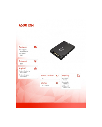 micron Dysk SSD 6500 ION 30720GB NVMe U.3 15mm Single Pack