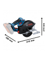 bosch powertools Bosch cordless metal circular saw GKM 18V-50 Professional solo, hand-held circular saw (blue/Kolor: CZARNY, without battery and charger, in L-BOXX) - nr 3
