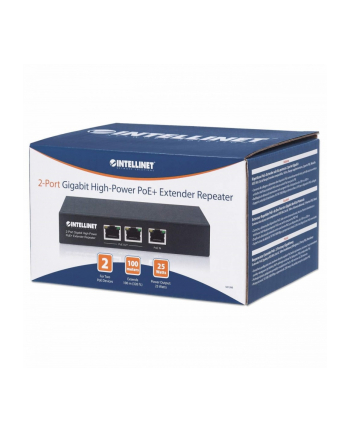 intellinet Regenerator Extender PoE+ 2-portowy Gigabit 802.3at/af