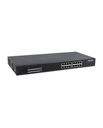 intellinet Przełącznik Gigabit 16x 1000Mbps RJ45 PoE+ 220W Rack 19