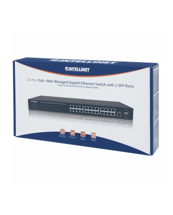 Przełącznik  Intellinet Gigabit 24x 10/100/1000 RJ45 POE+ 2x SFP MANAGED