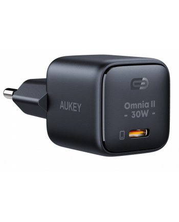 aukey PA-B1L Black Omnia II Mini ładowarka sieciowa 1xUSB-C PowerDelivery 30W 5A