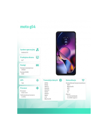 motorola Smartfon moto g54 8/256 Czarny