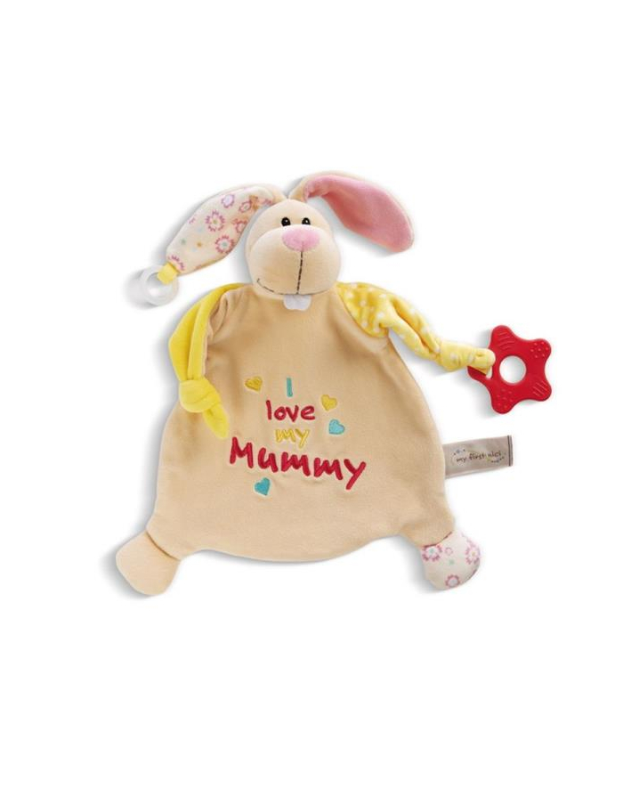 NICI 48891 Kocyk 25x25cm Królik z gryzakiem i przystawką do smoczka główny