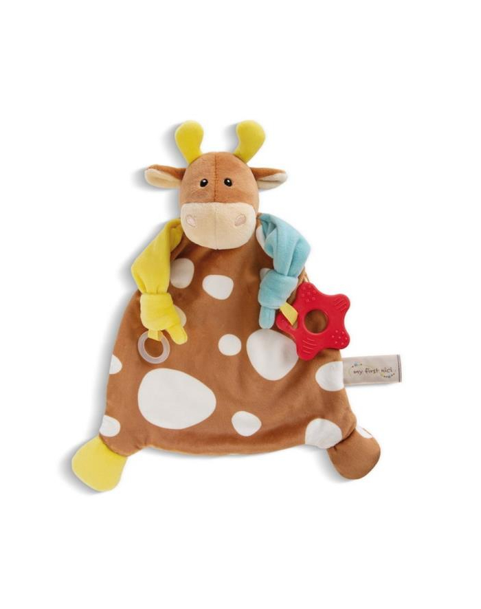 NICI 48892 Kocyk 25x25cm Krowa z gryzakiem i przystawką do smoczka główny