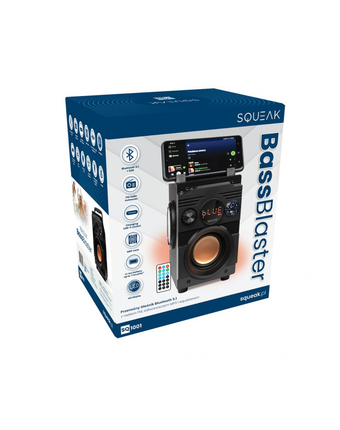 squeak Głośnik Bluetooth 5.1 BassBlaster SQ1001 18W główny