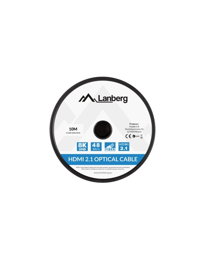 lanberg Kabel HDMI M/M v2. 10M 8k optyczny AOC główny