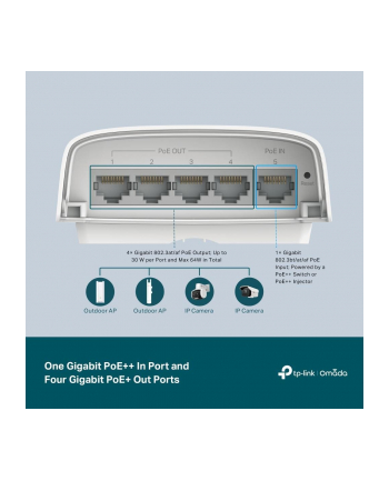 tp-link Przełącznik SG2005P-PD 5xGE (1xPoE++ 4xPoE+)