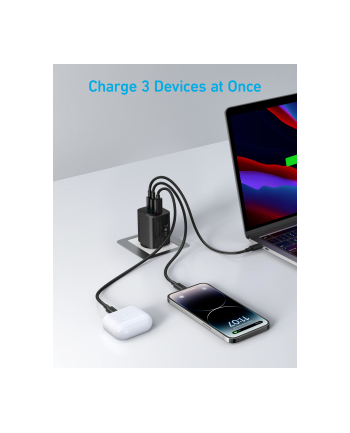 anker Ładowarka 336 67W 1xUSB-A 2xUSB-C Czarna