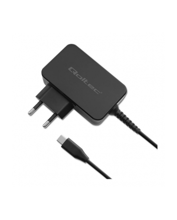 qoltec Ładowarka GaN Power Pro | 1xUSB-C | 30W | 5-20V | 1.5-3A | Czarna