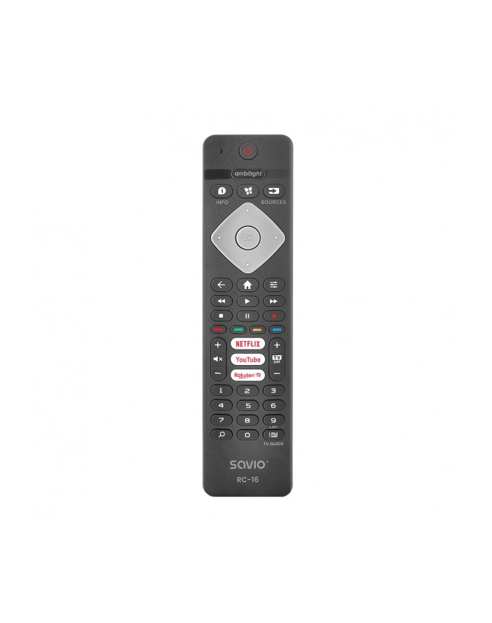 savio Pilot uniwersalny/zamiennik do TV Philips, Smart TV, RC-16 główny
