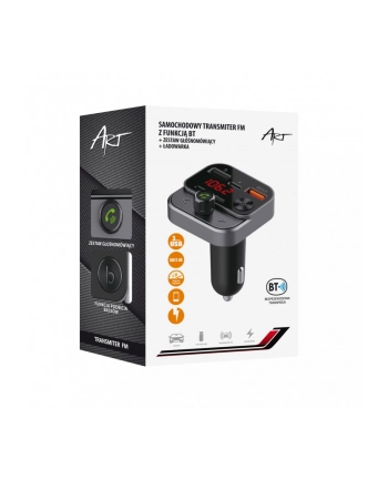 ART Car FM MP3 TRANSMITTER with BT USB LCD function FM-84B QC3.0 nr 1