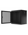LANBERG Szafa wisząca rack 19inch 12U 600x450 drzwi perforowane czarna flat pack - nr 9
