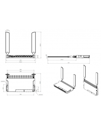 Router 802.11a xWi-Fi6L009UiGS-2HaxD-IN