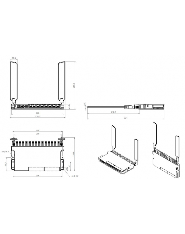 Router 802.11a xWi-Fi6L009UiGS-2HaxD-IN główny