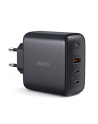 aukey PA-B6T Black Omnia II GaN ładowarka sieciowa 3xUSB (2xUSB C+ 1xUSB A) 65W QC PD - nr 1