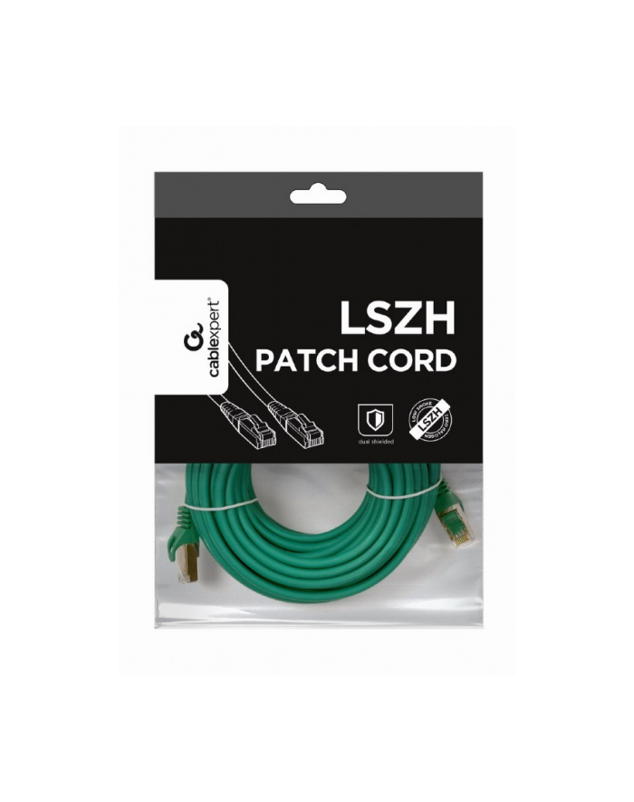 GEMBIRD Patch cord kat.6A SFTP LSZH 20m zielony główny