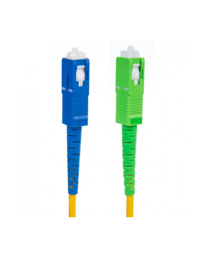 Patchcord światłowód kabel Maclean, SC/APC-SC/UPC SM 9/125 LSZH, jednomodowy, długość 5m, simplex, G657A2, MCTV-403 główny