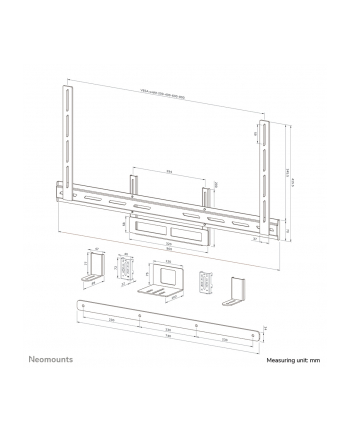 NEOMOUNTS universal Videobar Soundbar and Camera mount for Jabra Poly Neat Logitech Yealink Cisco Bose