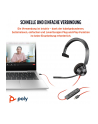 hp inc. HP Poly Blackwire 3310 Monaural USB-C Headset +USB-C/A Adapter - nr 15