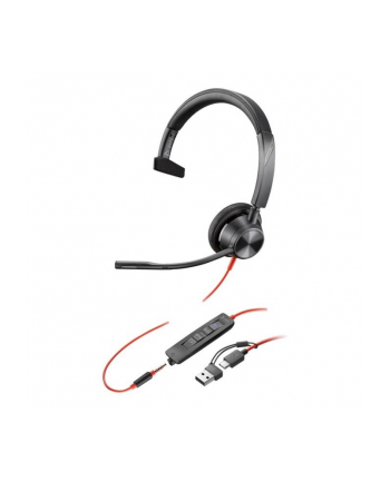 hp inc. HP Poly Blackwire 3315 Monaural Microsoft Teams Certified USB-C Headset +3.5mm Plug +USB-C/A Adapter
