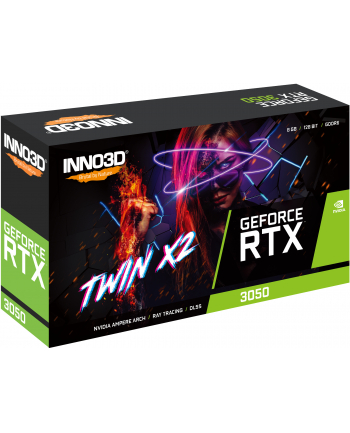 INNO3D GeForce RTX3050 Twin X2 V2 8GB GDDR6 1xDP 1xHDMI 1xDVI