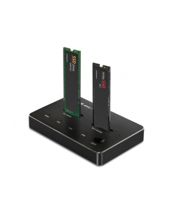 Stacja dokująca Qoltec dysków SSD M.2 | NVMe | SATA | USB-C | DUAL 2 x 2TB