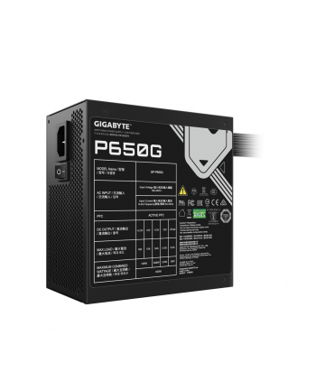 Zasilacz Gigabyte P650G 650W 120mm 80+Gold