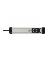Brennenstuhl Premium-Alu-Line power strip 6-way (Kolor: CZARNY/silver, 3 meters, with safety switch) - nr 12