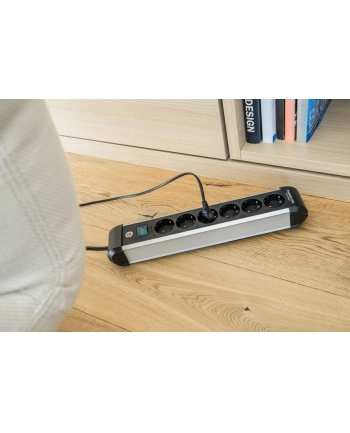Brennenstuhl Premium-Alu-Line power strip 6-way (Kolor: CZARNY/silver, 3 meters, with safety switch) nr 2