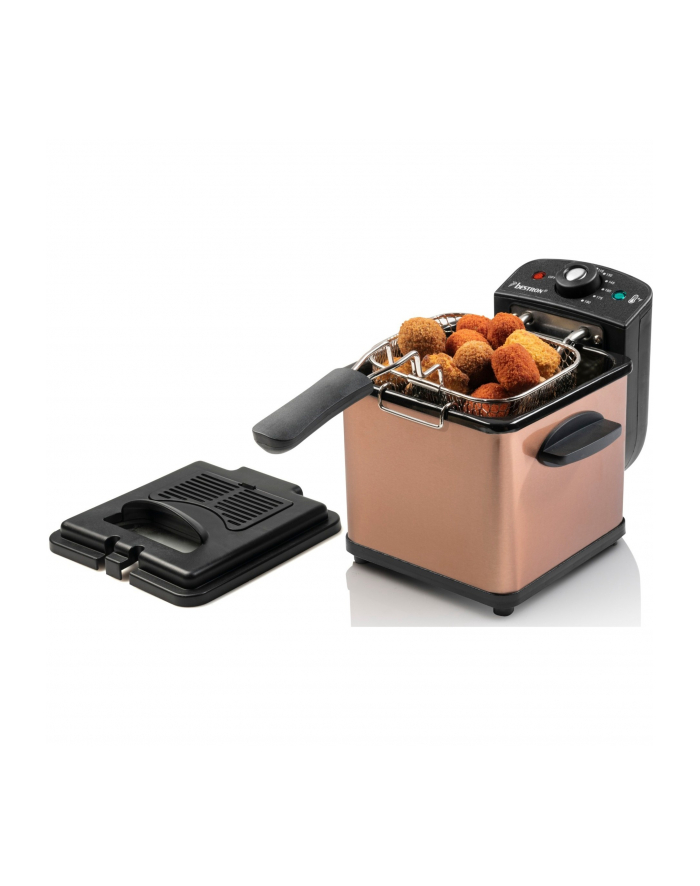 Bestron mini deep fryer AF100CO with cold zone technology (copper/Kolor: CZARNY, 1,000 watts, 1.2 L) główny