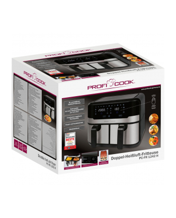 ProfiCook PC-FR 1242 H, hot air fryer (Kolor: CZARNY/stainless steel)