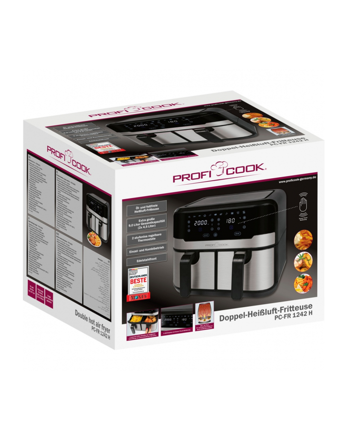 ProfiCook PC-FR 1242 H, hot air fryer (Kolor: CZARNY/stainless steel) główny