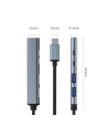 qoltec HUB adapter USB-C 3.1 5w1 | USB-C PD | USB-C | 2x USB 2.0 | USB  3.0 - nr 22