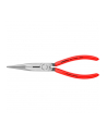 KNIPEX needle nose pliers with cutting edge 26 11 200, stork beak pliers, gripping pliers (red/blue, serrated gripping surfaces, length 200mm) - nr 10