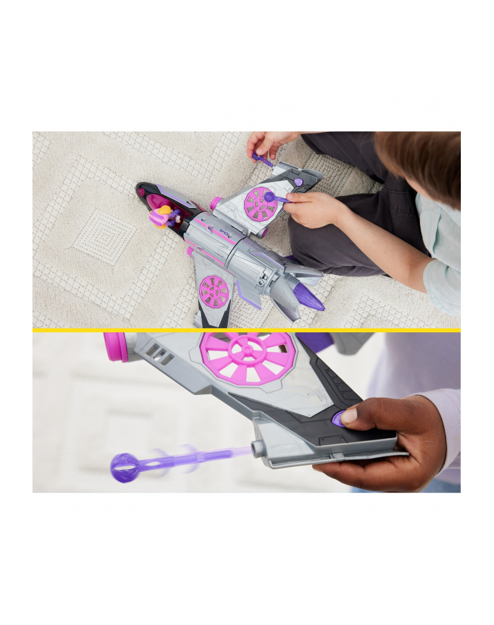 spinmaster Spin Master Paw Patrol: The Mighty Movie, Skye's Deluxe Superhero Jet incl. Skye Figure, Toy Vehicle (Silver/Pink) główny