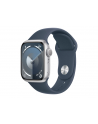 APPLE Watch Series 9 GPS Koperta 41mm z aluminium w kolorze srebrnym z paskiem sportowym w kolorze sztormowego błękitu (MR913ETA) - nr 1