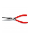 KNIPEX needle nose pliers with cutting edge 26 11 200, stork beak pliers, gripping pliers (red/blue, serrated gripping surfaces, length 200mm) - nr 5