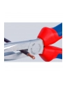 KNIPEX needle nose pliers with cutting edge 26 11 200, stork beak pliers, gripping pliers (red/blue, serrated gripping surfaces, length 200mm) - nr 6