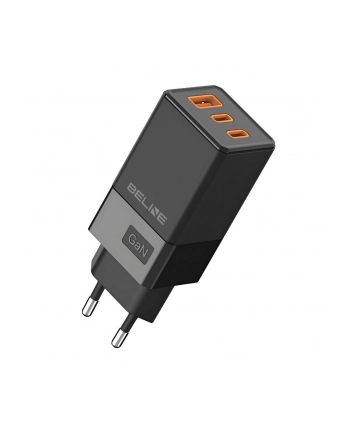 beline Ładowarka sieciowa 65W GaN 2xUSB-C+USB-A bez kabla Czarna