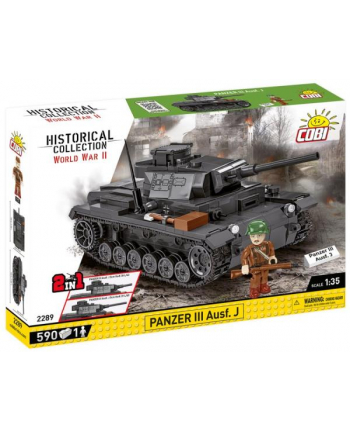 COBI 2289 Historical Collection WWII Panzer III Ausf.J Panzerkampfwagen III - niemiecki czołg średni 590 klocków