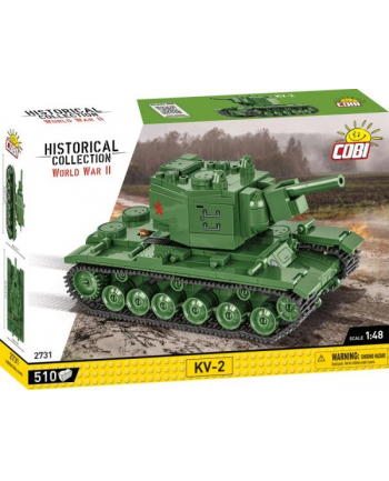 COBI 2731 Historical Collection WWII KV-2 - radziecki czołg ciężki 510 klocków