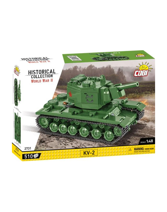 COBI 2731 Historical Collection WWII KV-2 - radziecki czołg ciężki 510 klocków główny