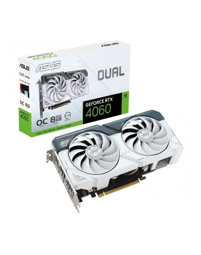 asus Karta graficzna GeForce RTX 4060 DUAL OC 8GB WHITE GDDR6 128bit 3DP główny