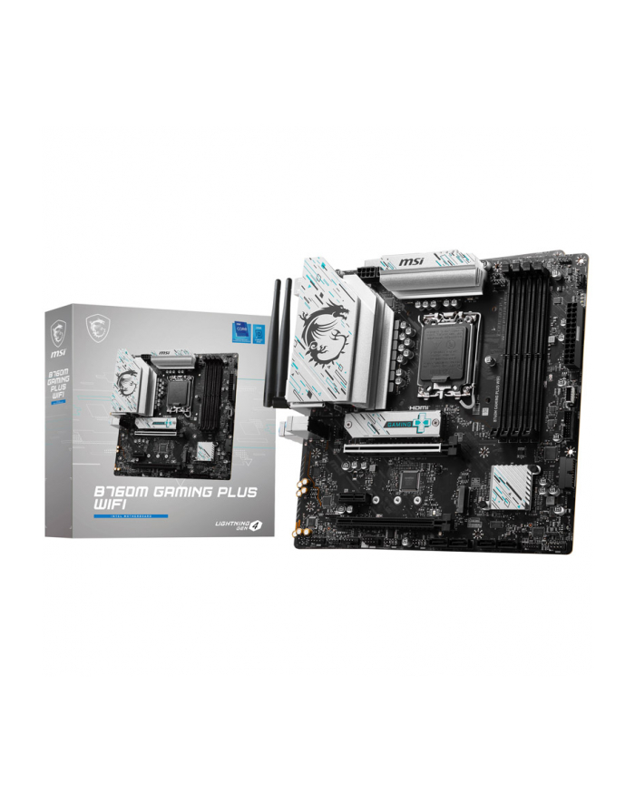 msi Płyta główna B760M GAMING PLUS WIFI s1700 4DDR5 DP/HDMI mATX główny