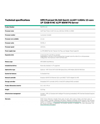 hewlett packard enterprise Serwer DL360 G11 4410Y 4LFF P60735-421