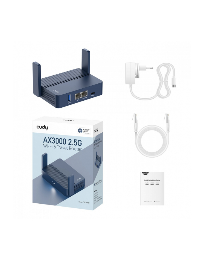 cudy Router TR3000 VPN Travel AX3000 główny